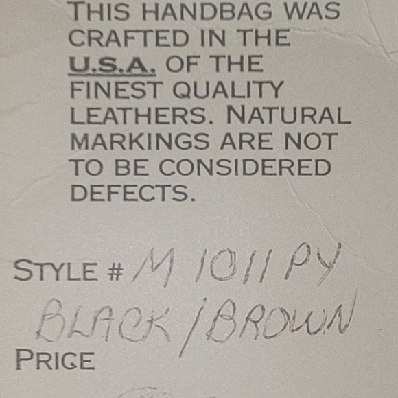 Vintage Genuine Black & Brown Leather handbag by Paul Joseph - Picture 5 of 12